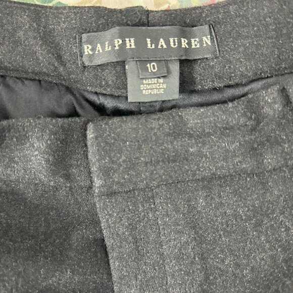 Ralph Lauren | Black Wool/Cashmere Blend Dress Pants | 10 - Picture 4 of 13